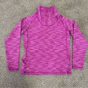 Avalanche Women’s M Magenta Space Dye Snap Mock Neck Active Base Layer Pullover